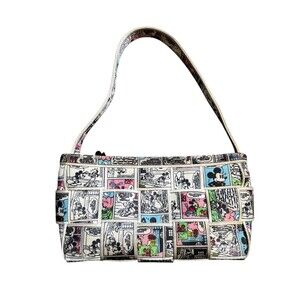 Vtg Harveys for Disney Couture Seatbelt Bag Mickey Mouse Comics Woven Purse